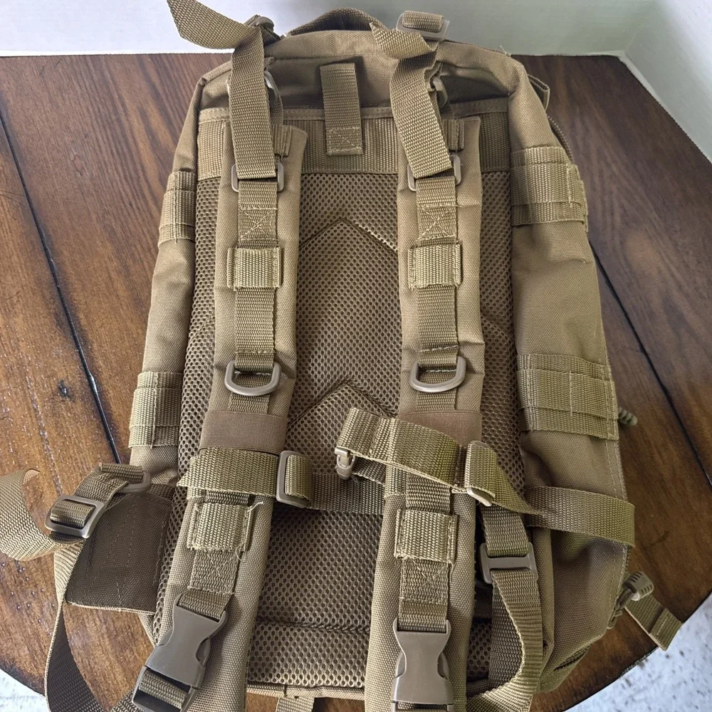 Flying Circle Coyote Brown Tactical Assault Backpack Padded Multiple Compartment
